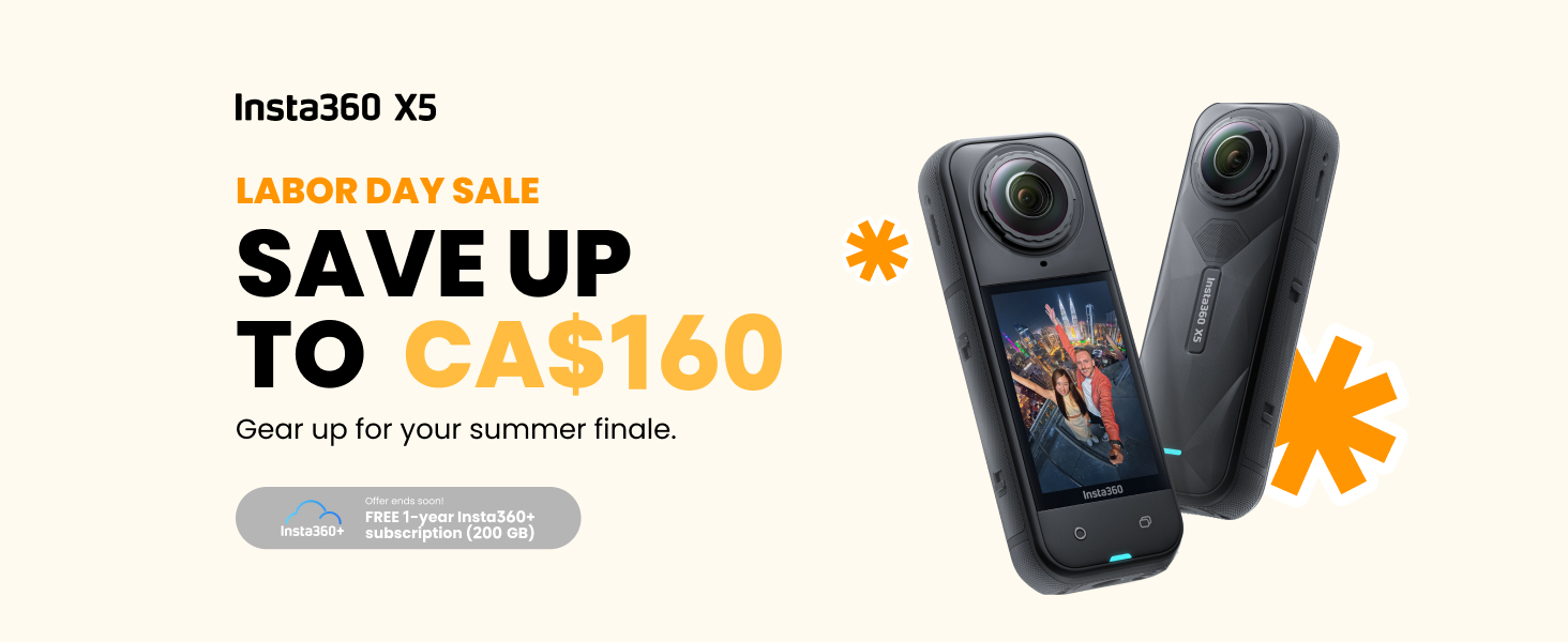 Insta360 X5 New Essentials Bundle - Waterproof 8K 360° Camera